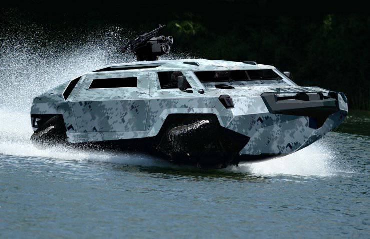 Українські інженери почали випробування бойової машини-амфібії з можливістю їзди під водою
