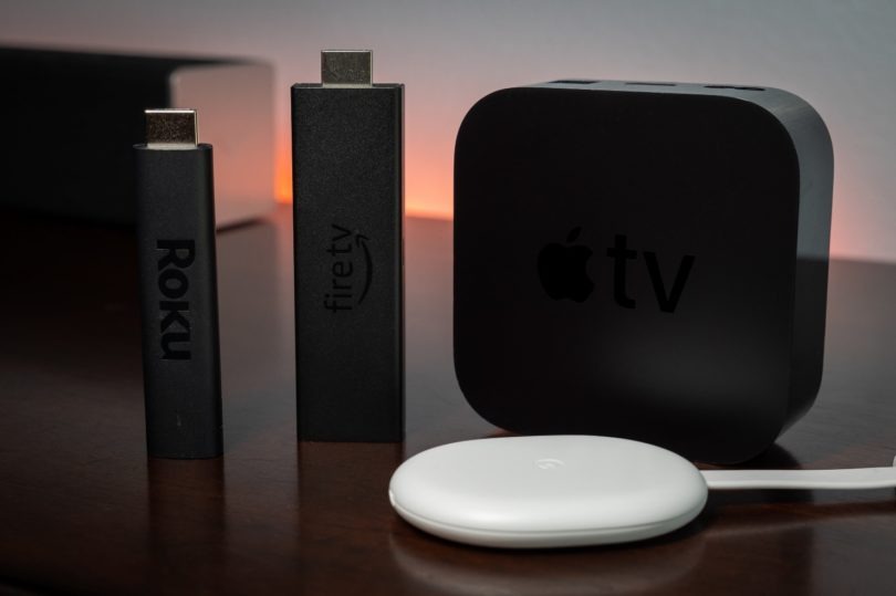 Roku, Amazon Fire TV, Apple TV