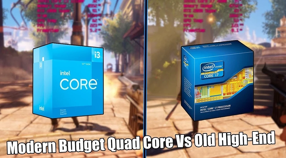 Бюджетний Intel Core i3-12100F порівняли з дорогим, але старим Intel Core i7-2600 у сучасних іграх