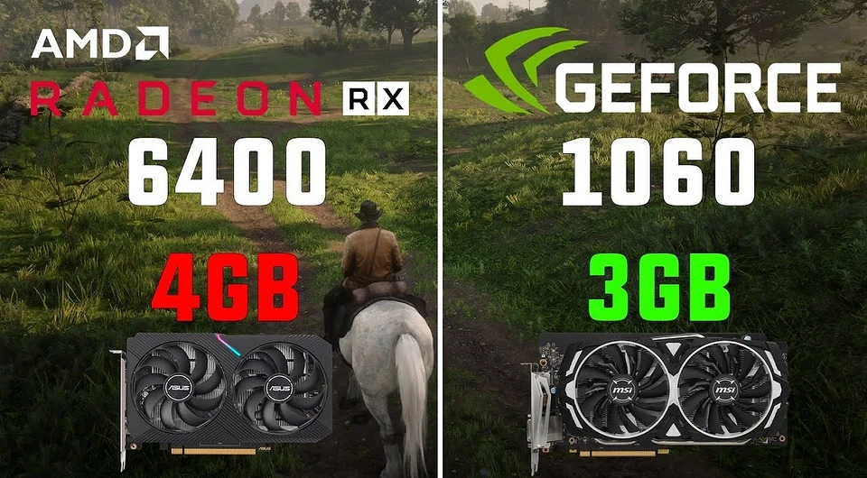 Radeon RX 6400 порівняли з GeForce GTX 1060 у 8 сучасних AAA-іграх