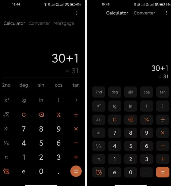 MIUI 14 калькулятор