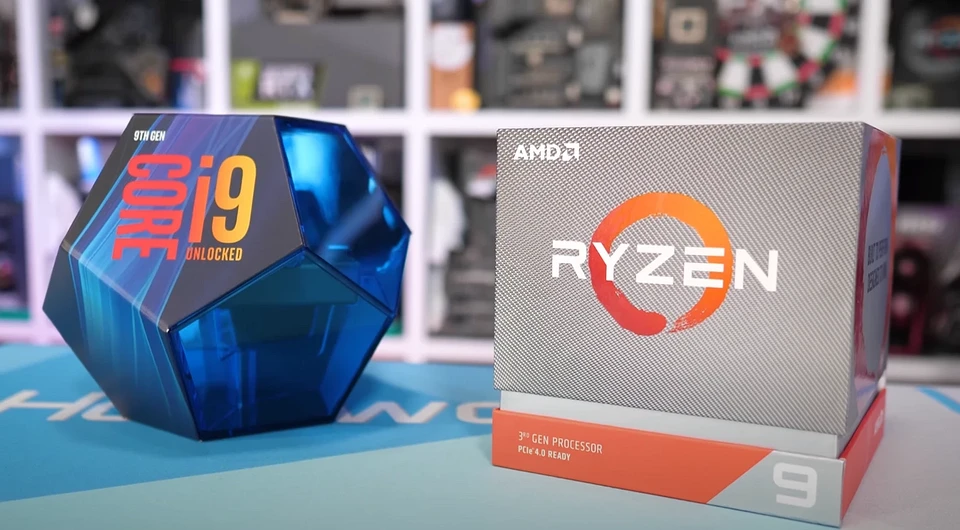 AMD Ryzen 7 3700X та Intel Core i9-9900K