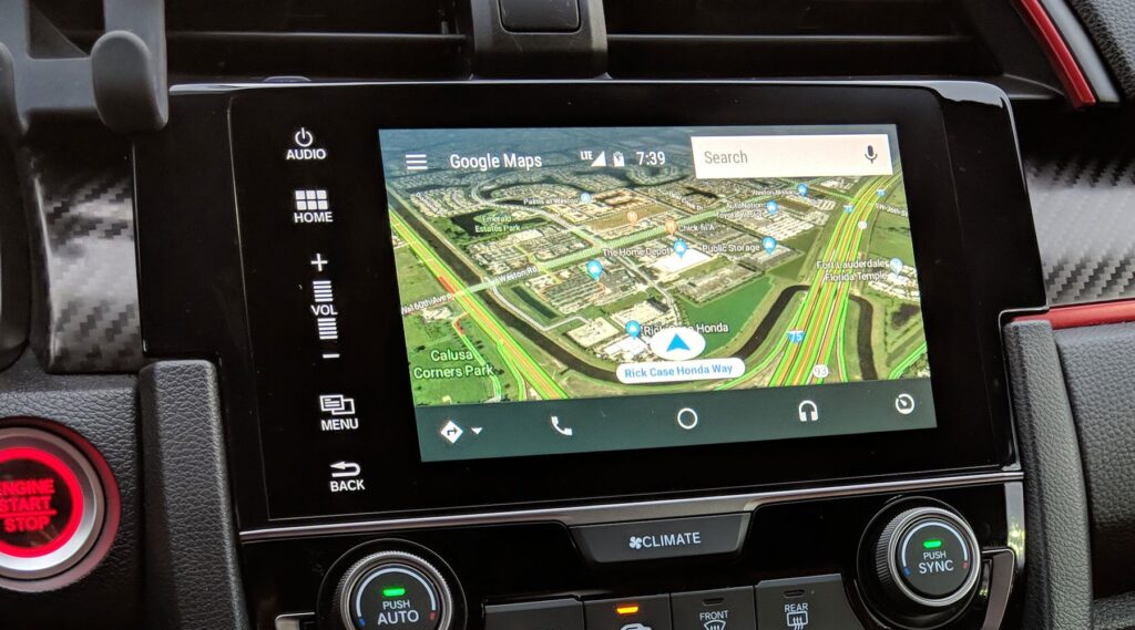 Google карти на Android Auto