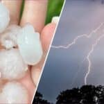 Град та гроза