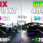 Radeon RX 9070 XT сравнили GeForce RTX 4090 в современных играх